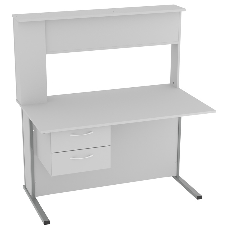 Изображение товара Стол препараторский с тумбой (серый, 1200х700х1300 мм)