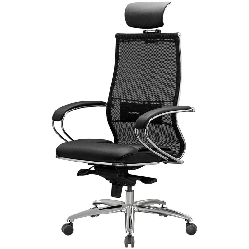 Изображение товара Эргономичное офисное кресло для руководителя Метта Samurai, черное, регулируемое