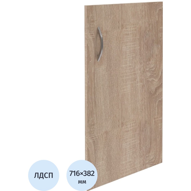 Изображение товара Дверь низкая правая Simple ЛДСП дуб сонома 382x16x716 мм