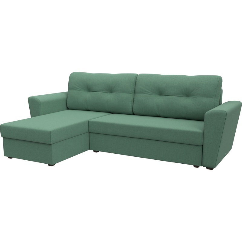 Изображение товара Диван-кровать угловой Комфорт Амстердам Лайт зеленый ткань