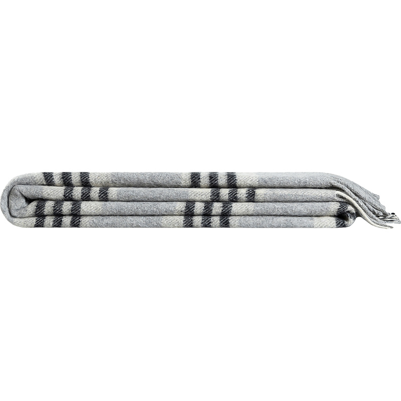 Изображение товара Плед Estia Статте шерсть 150x200 см чёрный и серый для дома и интерьера