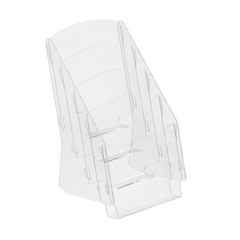 Изображение товара Подставка настольная для рекламных материалов 4 отделения односторонняя (120x140x220 мм)