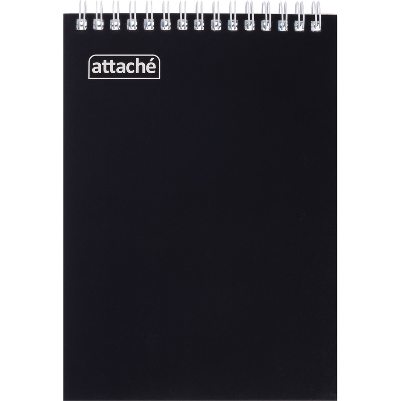 Изображение товара Блокнот Attache 60 листов черный в клетку на спирали А5