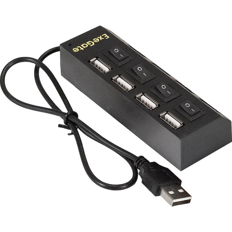 Изображение товара Разветвитель USB ExeGate DUB-42SW (EX293977RUS)