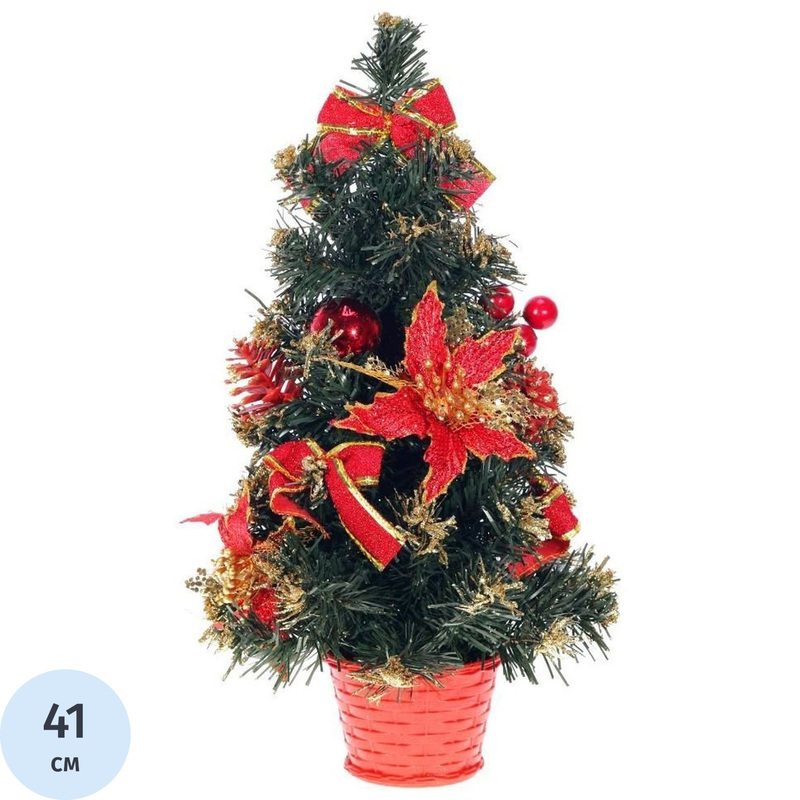 Изображение товара Искусственная новогодняя елка настольная с украшениями 41 см Remeco Collection