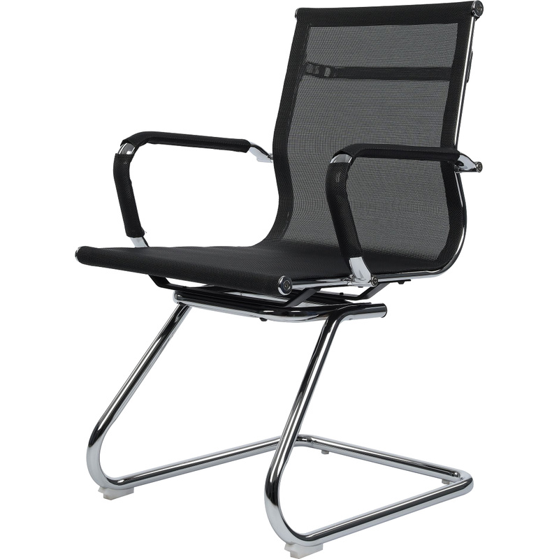 Изображение товара Конференц-кресло RV Design Hugo чёрное сетка металл офисное