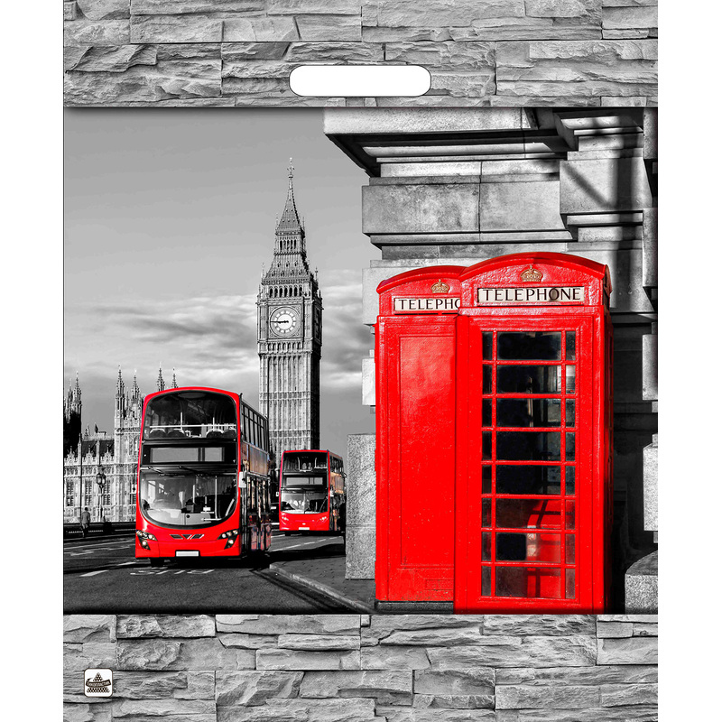 Изображение товара Пакет полиэтиленовый Лондон серый 38х45 см 50 штук вырубная ручка