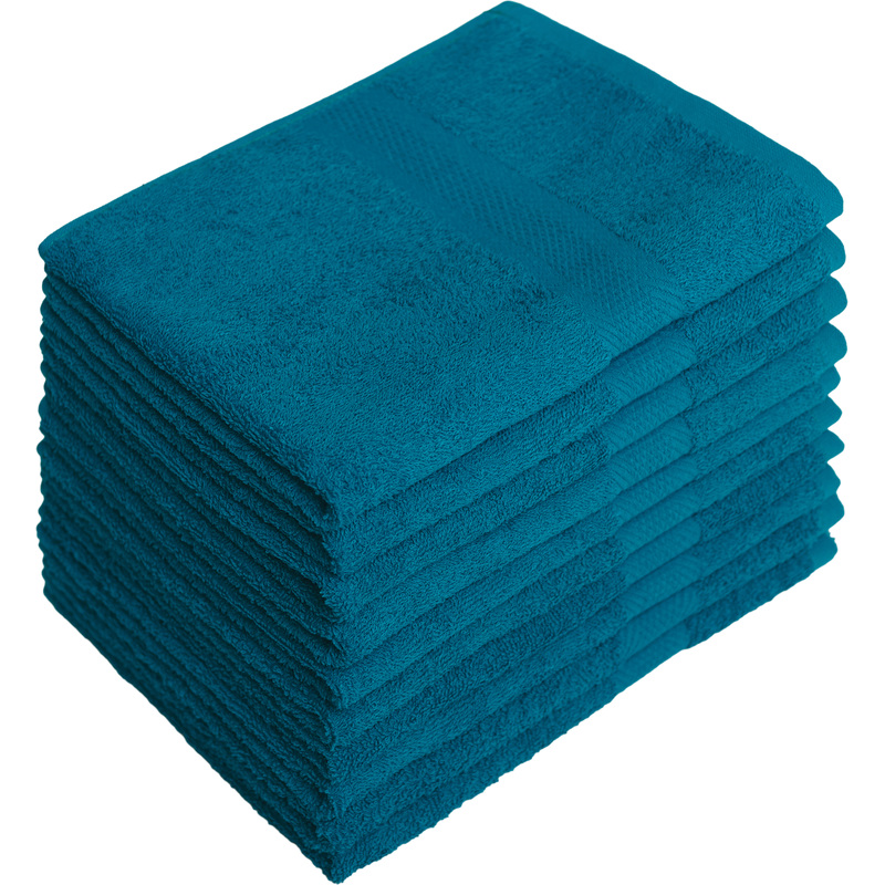 Изображение товара Махровый набор полотенец 10 штук 40x70 см бирюзовые хлопковые