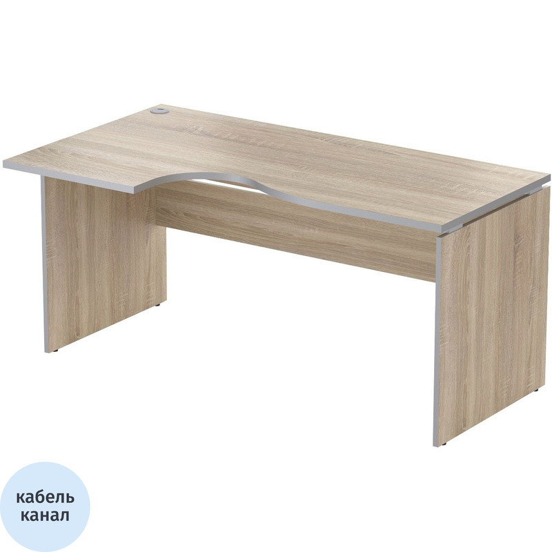 Изображение товара Эргономичный рабочий стол Vita V-1.6 правый дуб сонома, 1600x900 мм