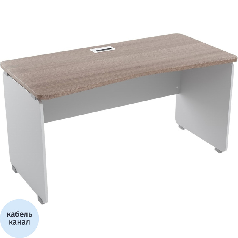 Изображение товара Стол офисный прямой Easy Contour дуб шамони тёмный 1600х700х740 мм