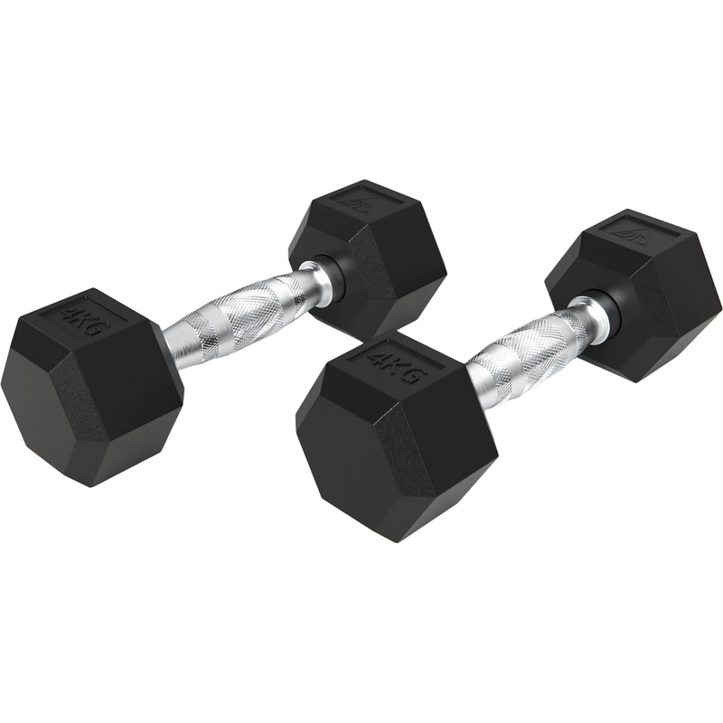 Изображение товара Набор гантелей DFC DB001-4 гексагональные 8 кг по 2 шт для фитнеса и тренировок