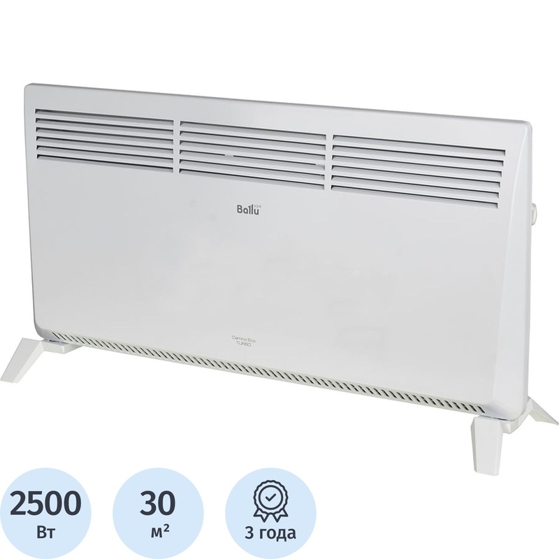 Изображение товара Конвектор Ballu Camino Eco Turbo BEC/EMT-2500 2500 Вт с терморегулятором белый