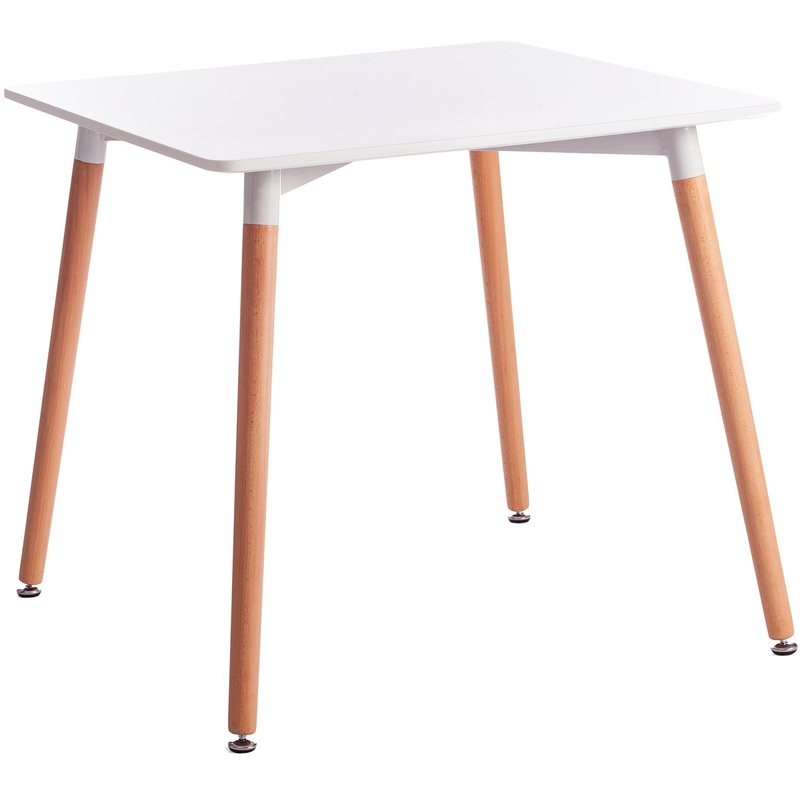 Изображение товара Обеденный стол TetChair John белый 80x80 см деревянный МДФ и массив