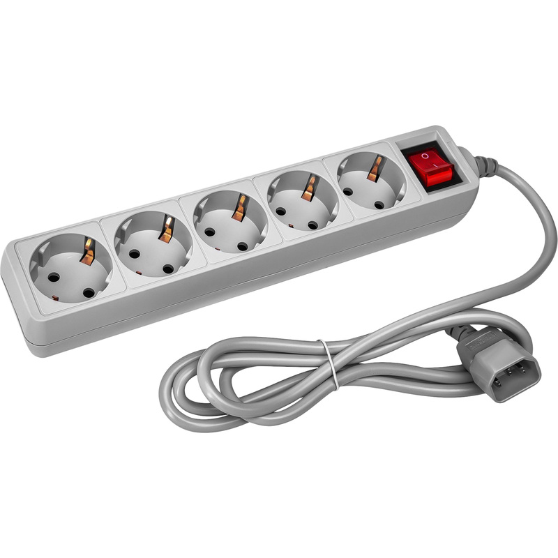 Изображение товара Сетевой фильтр PCPet на 5 розеток 1.8 м с защитой от перегрузки и короткого замыкания