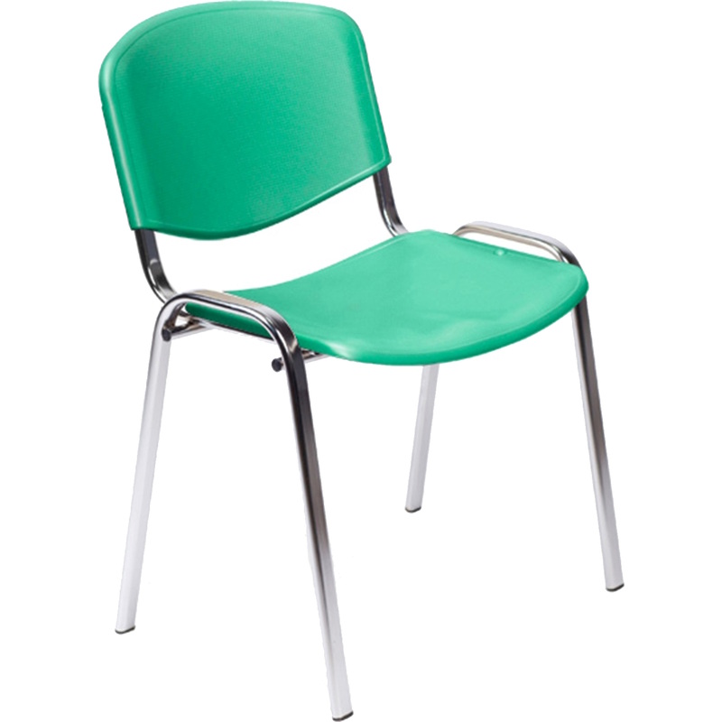 Изображение товара Офисный стул Изо зеленый пластик металл хромированный Easy Chair