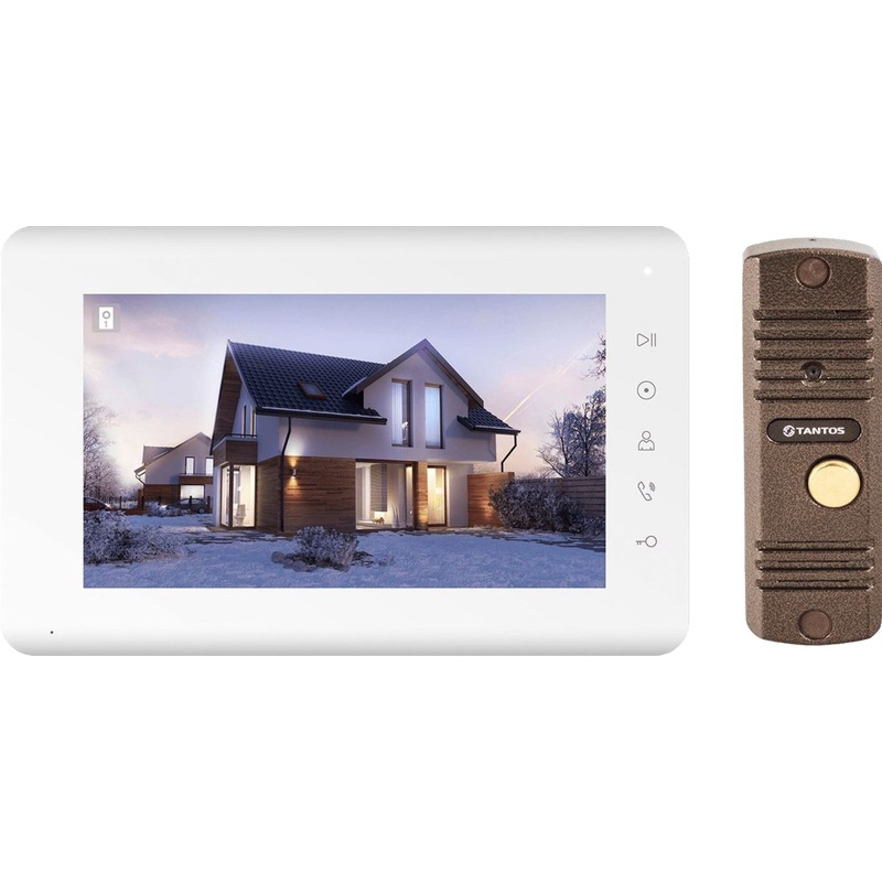 Изображение товара Комплект видеодомофона Tantos Marta HD Kit 7 дюймов белый с вызовной панелью