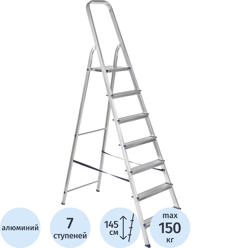 Изображение товара Стремянка алюминиевая TOPFORT 7 ступеней