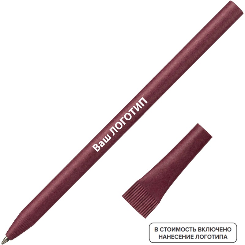 Изображение товара Шариковая ручка Carton Plus с нанесением логотипа 1000 шт бордовая