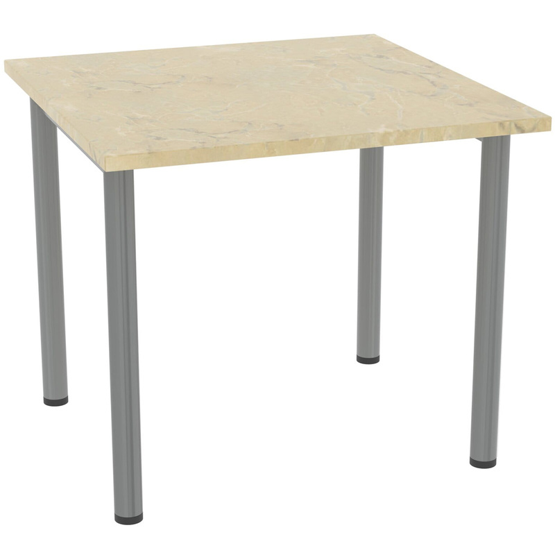 Изображение товара Стол обеденный оникс бежевый/металлик 800х800х700 мм
