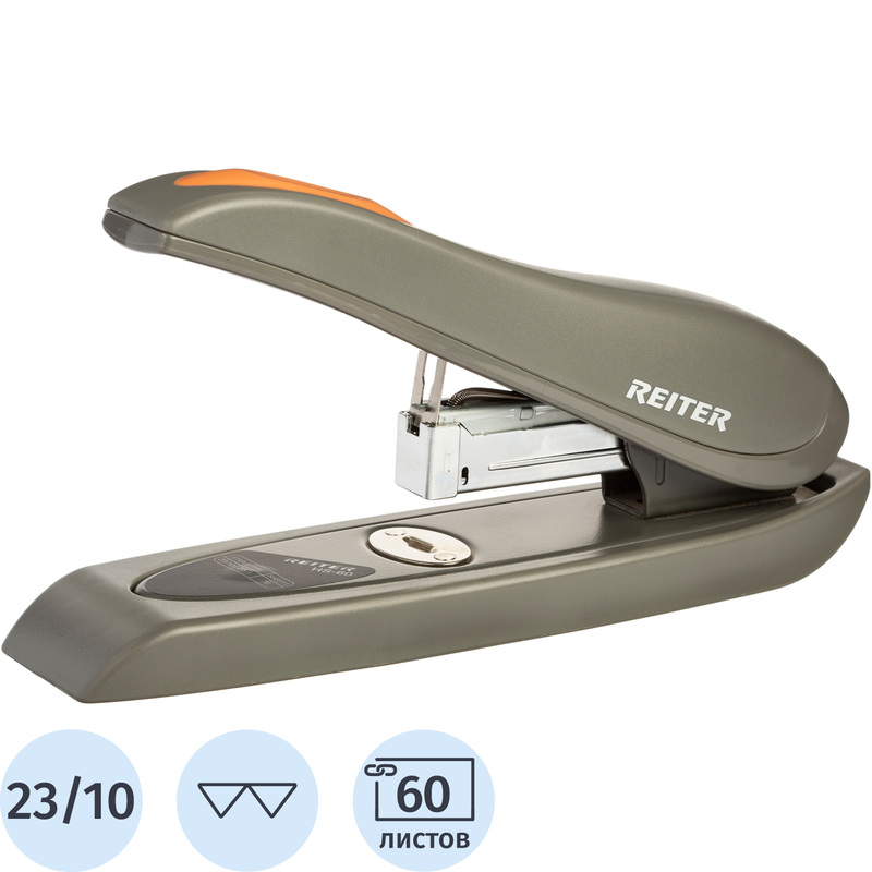 Изображение товара Степлер мощный Reiter RG HS-60 до 60 листов оранжевый/серый