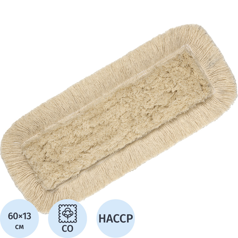 Изображение товара Насадка МОП для швабры-флаундера 60x13 см хлопок бежевый Кадыйская мануфактура