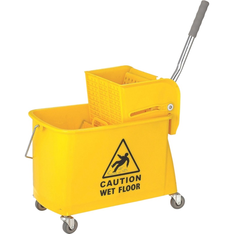 Изображение товара Ведро на колесах 20л с механическим отжимом и двумя отделениями