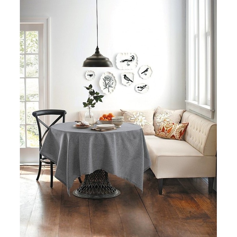 Изображение товара Скатерть на стол прямоугольная Волшебная Ночь 165x200 см полиэстер рогожка серая