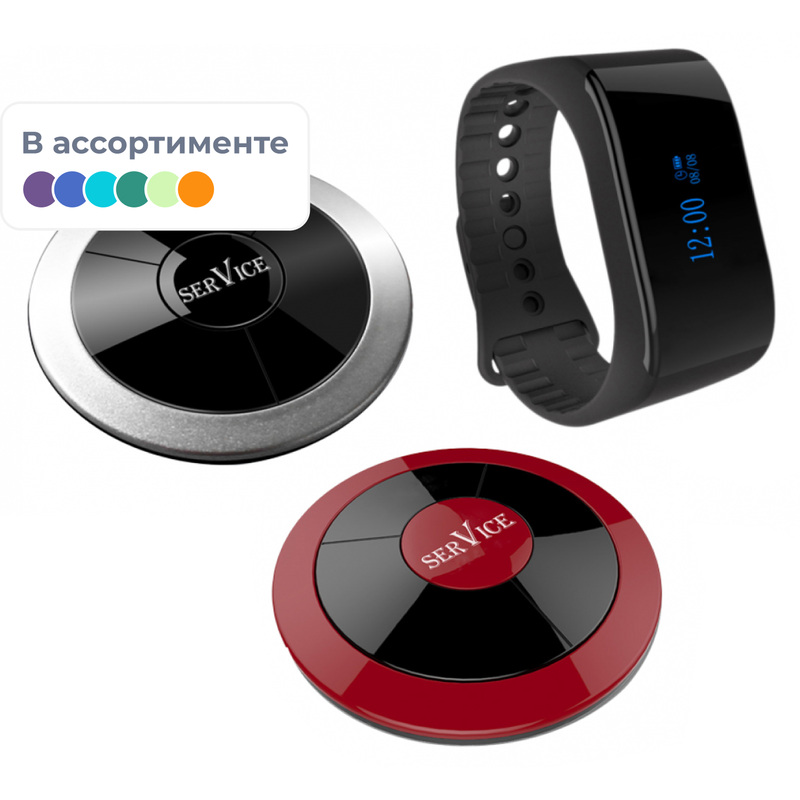 Изображение товара Кнопка вызова персонала Ruknopka RU-1 с пейджером RU-69