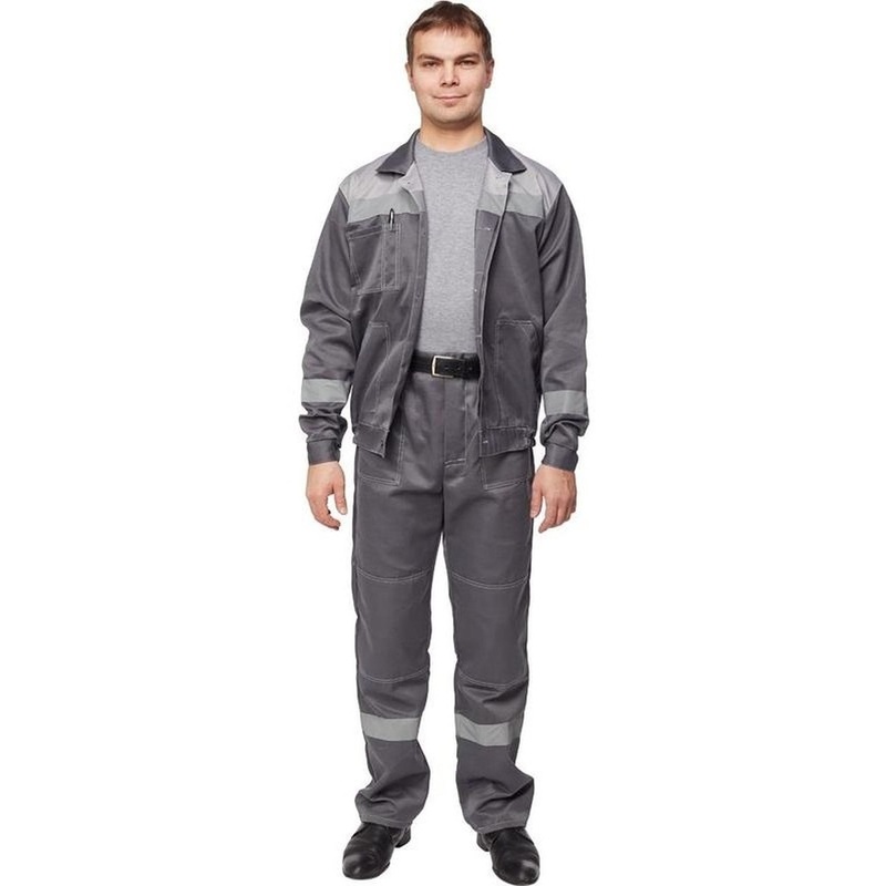 Изображение товара Костюм рабочий летний мужской Л22-КБР темно-серый/светло-серый