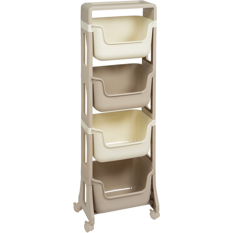 Изображение товара Этажёрка напольная Junior 771420 с колёсами универсальная для хранения дома и дачи