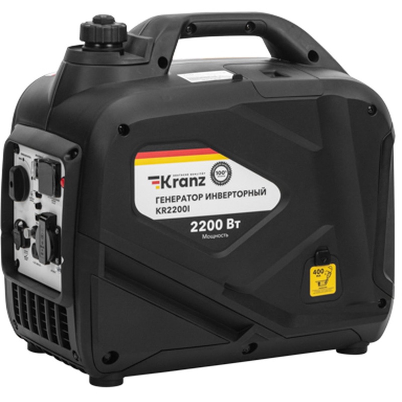 Изображение товара Инверторный бензиновый генератор Kranz KR2200I 2.2 кВт 57 дБ 4 ч работа