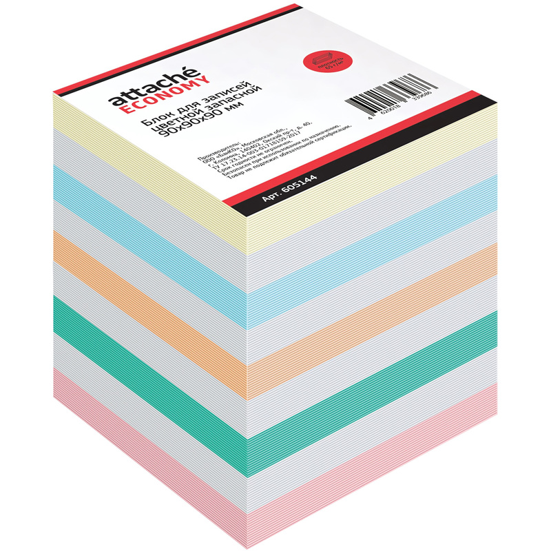 Изображение товара Блок для записей Attache Economy 90x90 мм разноцветный