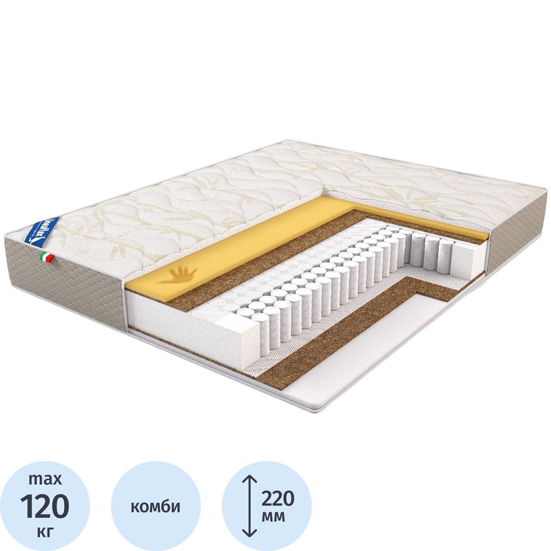 Изображение товара Матрас Тревизо 2000х1800 мм комбинированная жёсткость гипоаллергенный