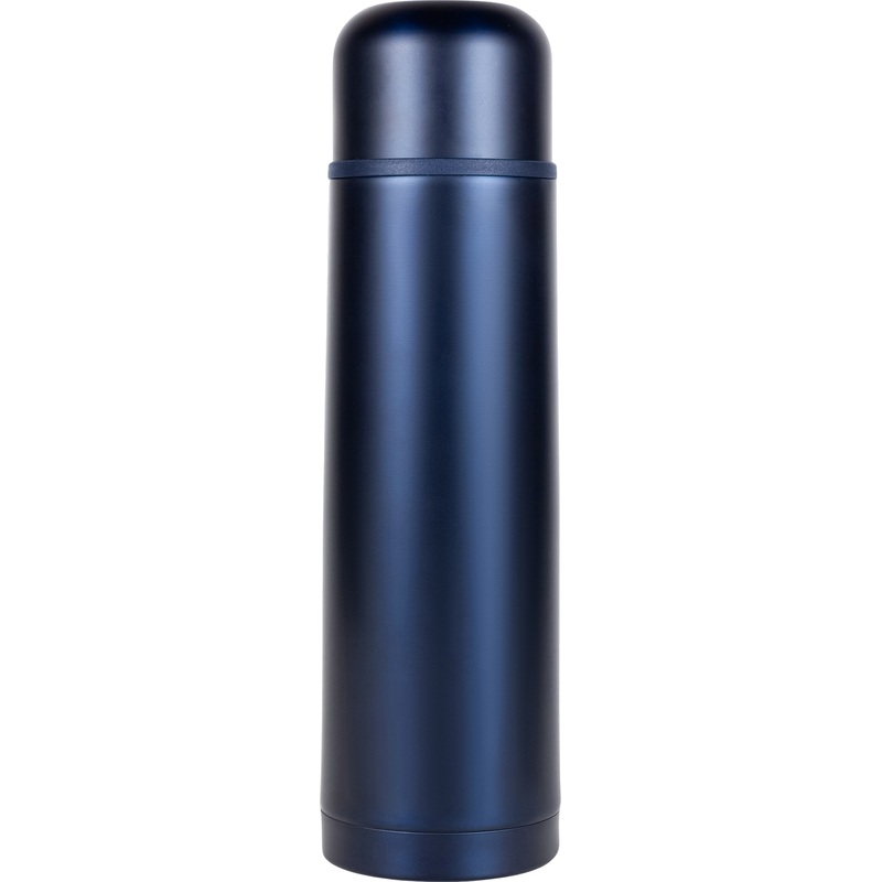 Изображение товара Термос с узким горлом Relaxika 101 (с кружкой) 1000 мл тёмно-синий