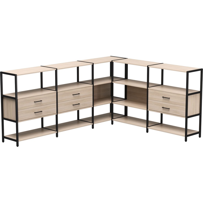 Изображение товара Стеллаж для документов EVO 254ST15DY9005 дуб соната/чёрный 2440х2020х1120 мм Изображение товара Стеллаж для документов EVO 254ST15DY9005 дуб соната/чёрный 2440х2020х1120 мм