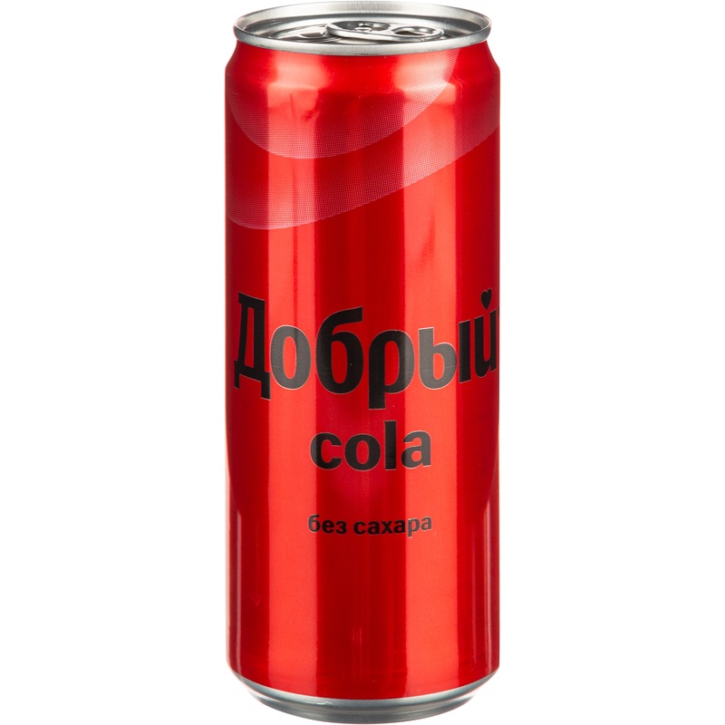 Изображение товара Газированный напиток Добрый Cola без сахара 0.33л в жестяной банке