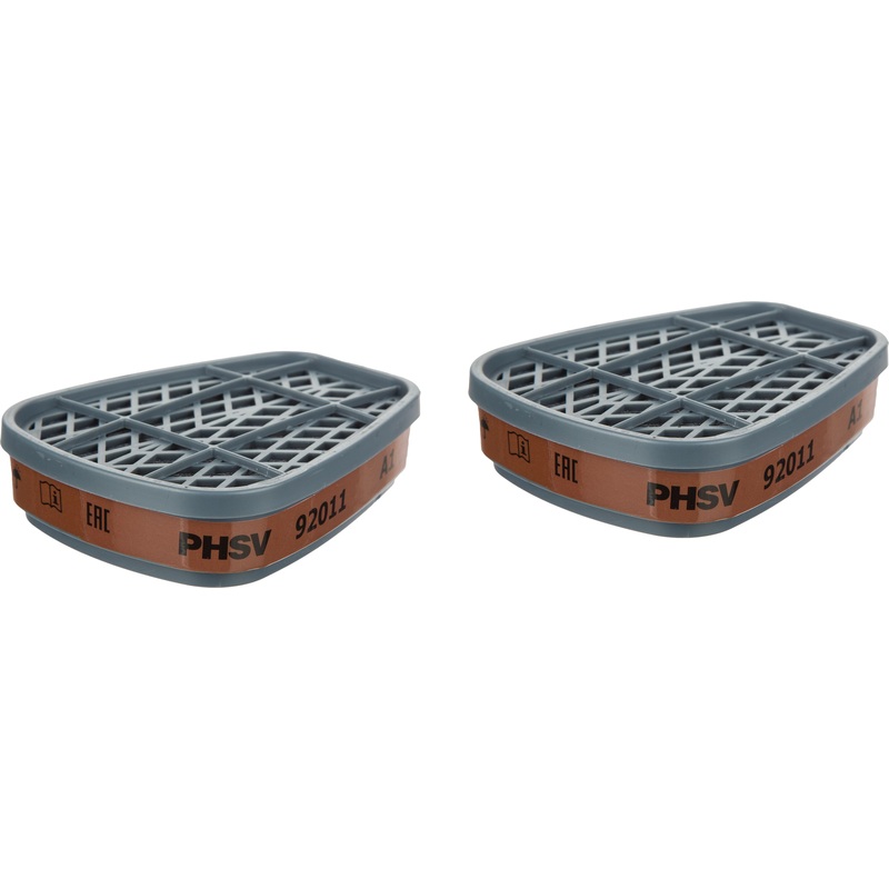 Изображение товара Фильтр противогазовый PHSV 92011 А1 с угольным слоем 2 шт для защиты от органических газов