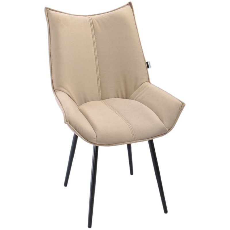 Изображение товара Стул обеденный Осло капучино — классика дизайна, металл/флок, 120 кг