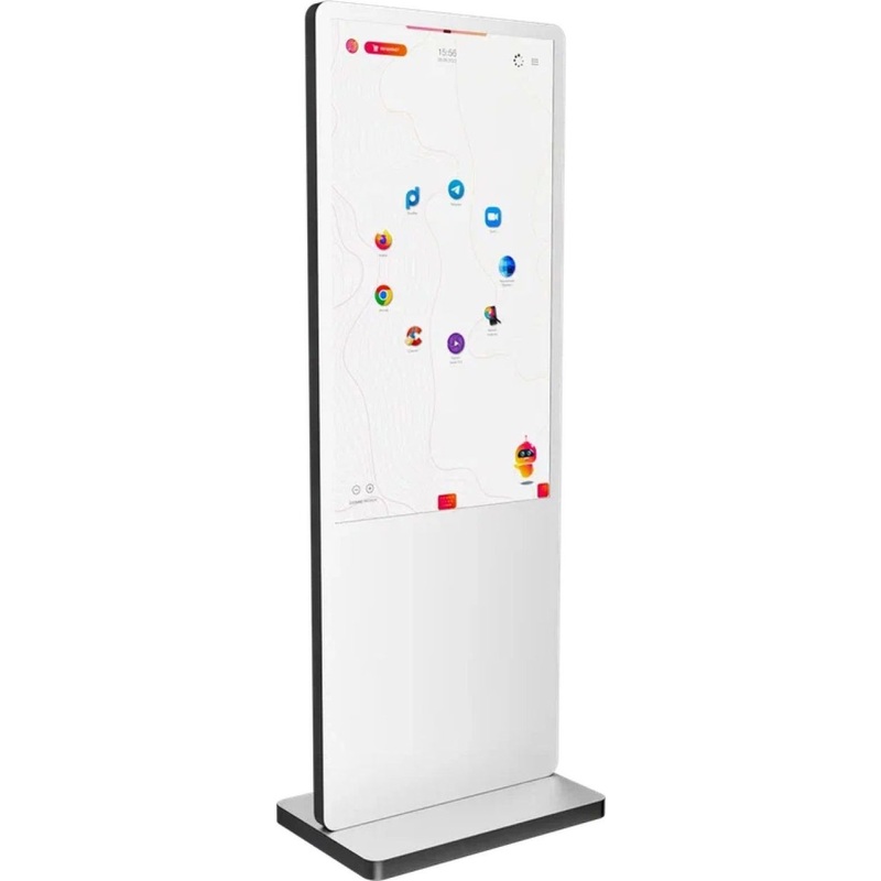 Изображение товара Интерактивный киоск Black Glass NEW 65 с 20 касаниями, сталь, 65"