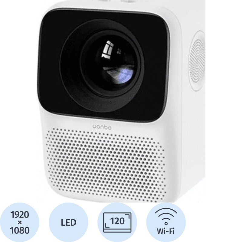 Изображение товара Проектор Wanbo T2 Max белый с разрешением Full HD, Android TV, Bluetooth Wi-Fi