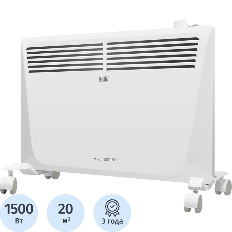 Изображение товара Конвектор Ballu BEC/EZMR-1500 1500 Вт с терморегулятором белый для помещения до 20 кв.м
