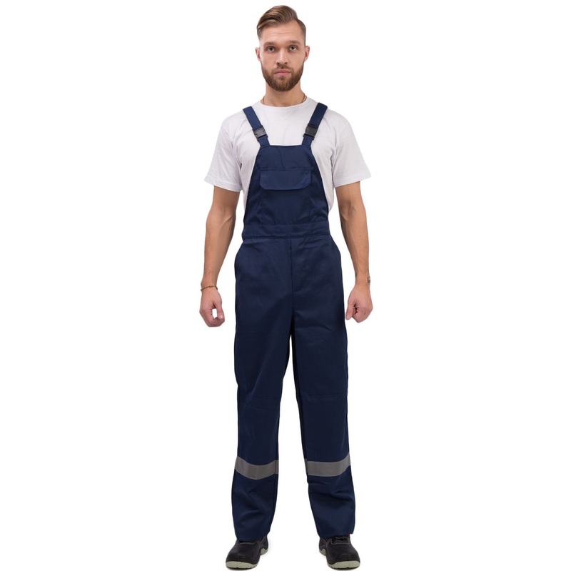 Изображение товара Мужской летний рабочий полукомбинезон л03-ПК с СОП синего цвета