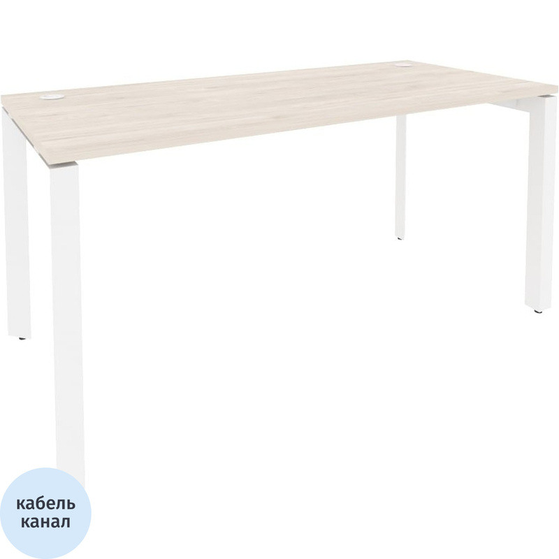 Изображение товара Стол прямой ONIX-П O.MP-SP-4.7 белый бежевый 1580х720х750 мм