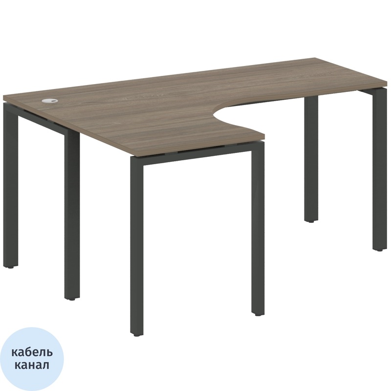 Изображение товара Эргономичный офисный стол Metal System Style БП.СА-4 Л 1600х1200х750 мм