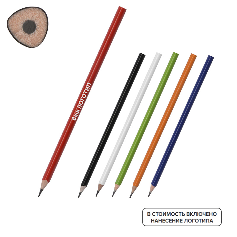 Изображение товара Чернографитный заточенный круглый карандаш HB Conti с индивидуальной печатью 500 шт