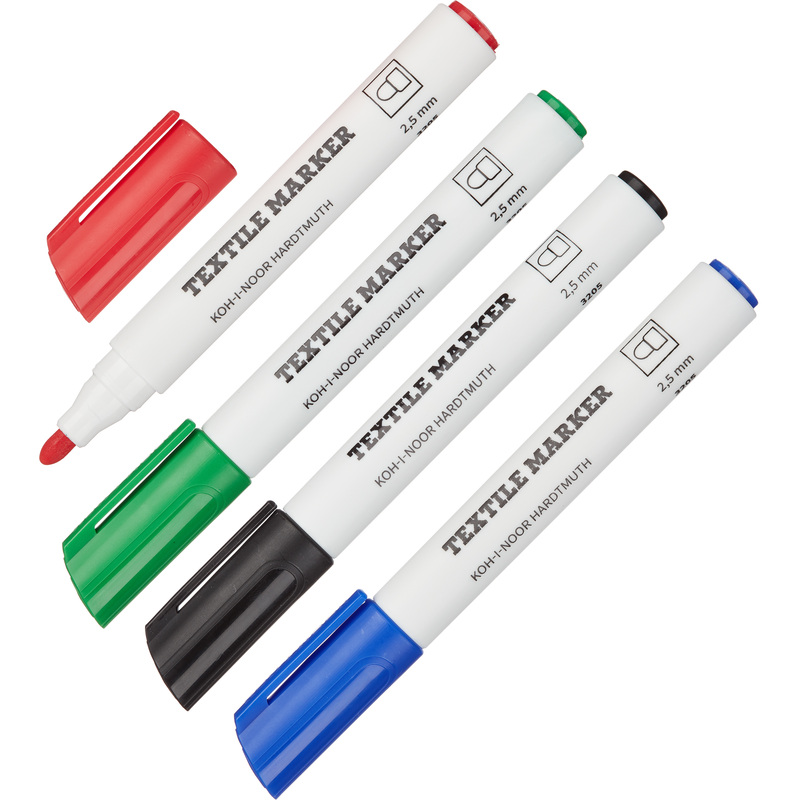 Изображение товара Набор маркеров для ткани Koh-i-Noor 3205 4 цвета (толщина линии 2.5 мм)