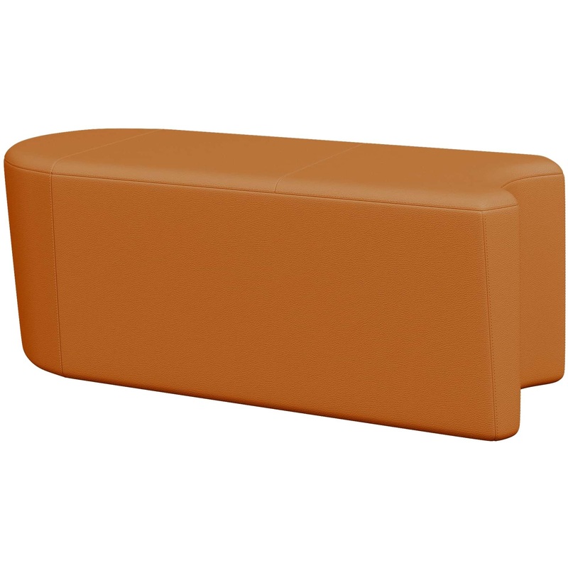 Изображение товара Модуль диван прямой Молекула Mol2-1 двухместный правый/левый оранжевый (искусственная кожа)