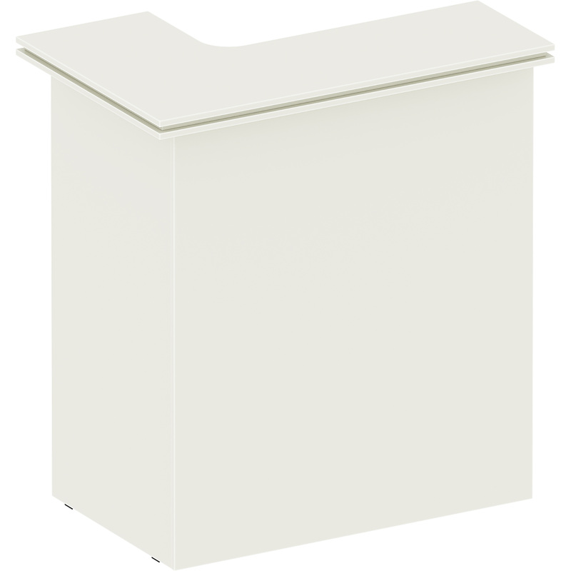 Изображение товара Прилавок ресепшн ВАЙТ СТАЙЛ №2 белый 1100х700х1200 мм для небольших помещений