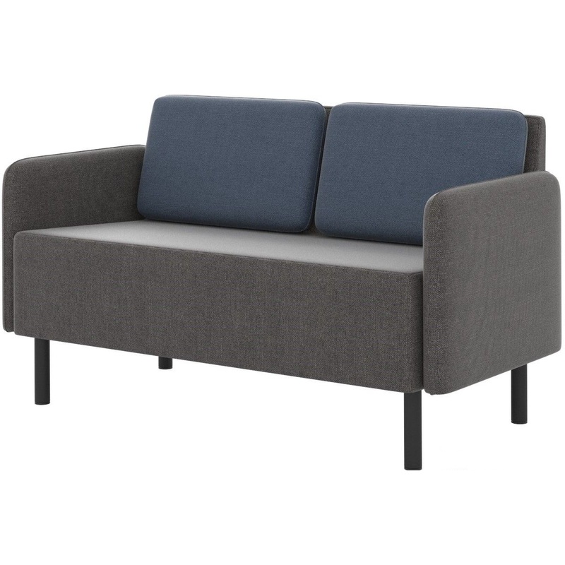 Изображение товара Диван двухместный Select 2-М синий/серый (ткань)