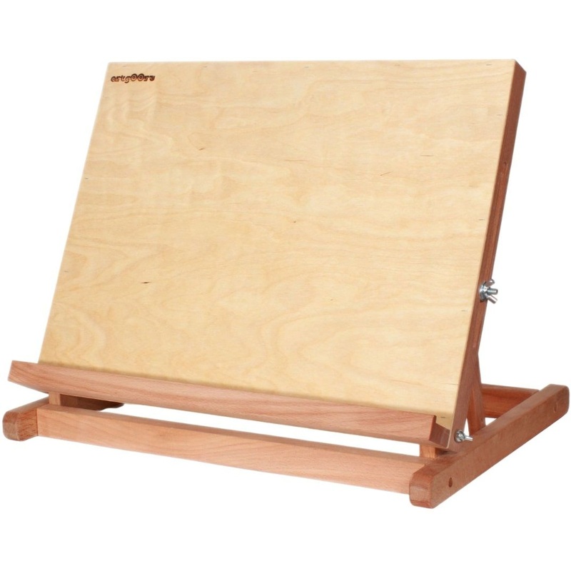 Изображение товара Настольный деревянный мольберт Туюкан ARG-15 с регулируемым наклоном